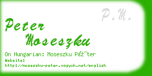 peter moseszku business card